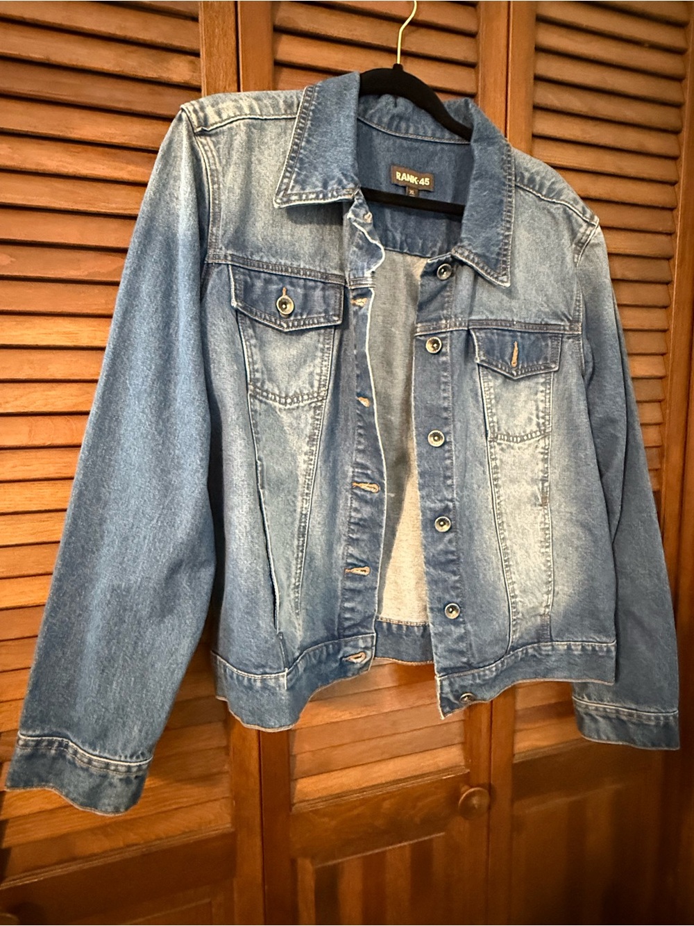 RANK•45 Light Blue Denim Trucker Jacket